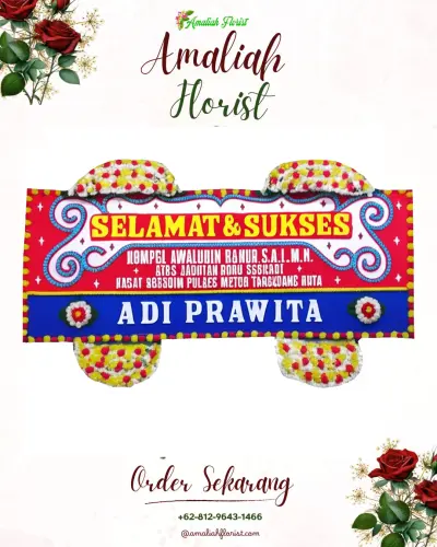 Karangan Bunga Ucapan Selamat di Bawang